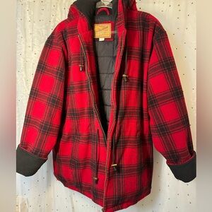 The Vermont Country Store buffalo plaid Wool Coat